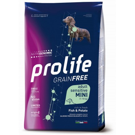 Prolife Sensitive GRAIN FREE Mini mit Fisch und Kartoffeln für Hunde