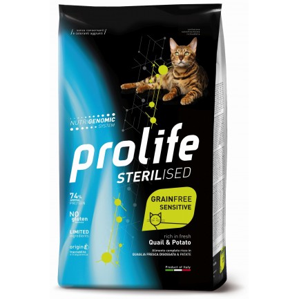 Prolife Sterilised Grain Free Quaglia e Patate per Gatti