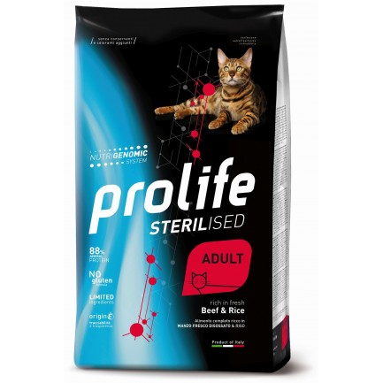 Prolife Sterilised Adult Manzo e Riso per Gatti