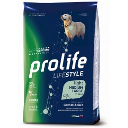 Prolife Light Medium Large Merluzzo e Riso per Cani