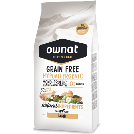 Ownat Grain Free Cordero hipoalergénico para perros