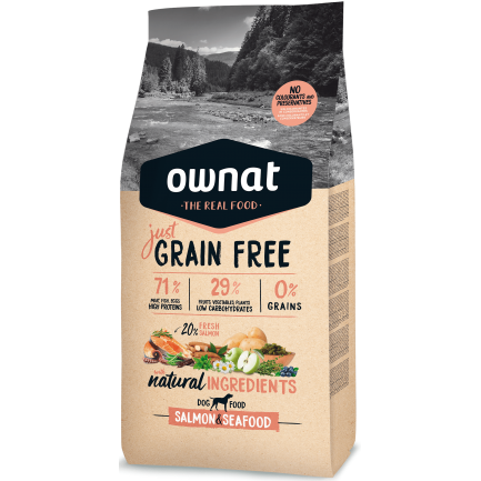 Ownat Just Grain Free Adult with Salmon for Dogs