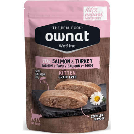 Ownat Kitten Salmon and Turkey Wet Food pour chatons