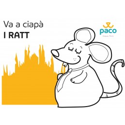 T-shirt "Va a ciapà i ratt" régulier 100% coton pour femme