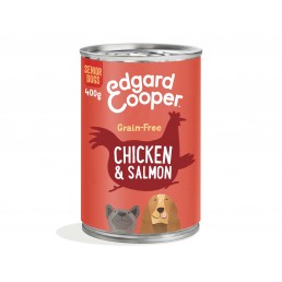 Edgard Cooper Pollo y Salmón Senior Comida húmeda para perros mayores