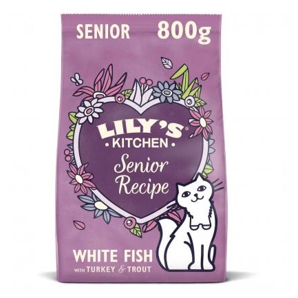 Lily's Kitchen Senior Pesce Bianco e Tacchino per Gatti