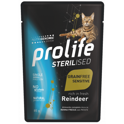 Prolife Sterilised Reindeer and Potatoes Wet Food for Cats