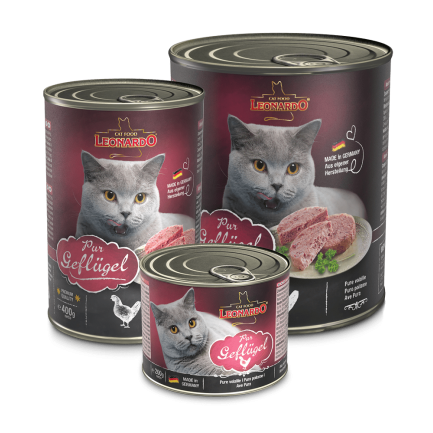 Leonardo Pure Poultry Meat Nassfutter für Katzen