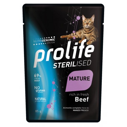 Prolife Senior Beef and Rice Wet Food for Cats