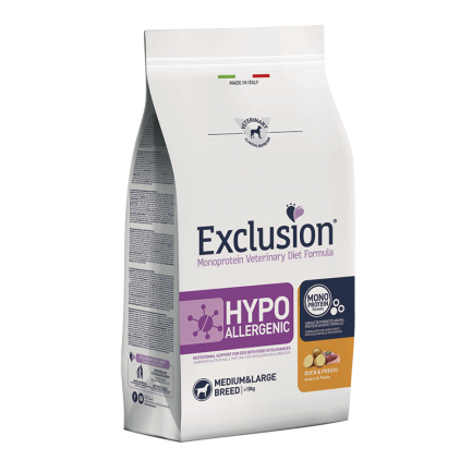 Exclusion Diet Hypoallergenic Anatra e Patate per Cani