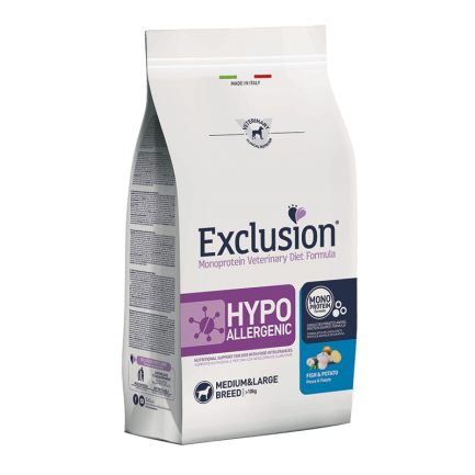 Exclusion Diet Hypoallergenic Fish and Potatoes for Dogs