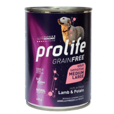 Prolife Sensitive GRAIN FREE con cordero y patatas para perros