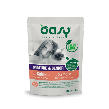 Oasy Chunks in Sauce Mature & Senior para gatos mayores