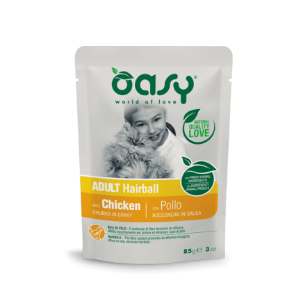 Oasy Chunks in Sauce Adult Hairball for Cats