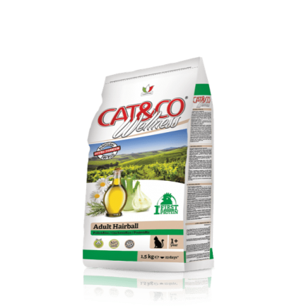 Cat&Co Wellness Cat Adult Hairball Pollo y Arroz para Gatos