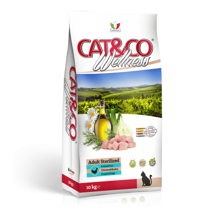 Cat&Co Wellness Adult Sterilized Pollo e Orzo per Gatti