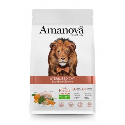 Amanova Gato Exquisito Esterilizado con Pollo para Gatos