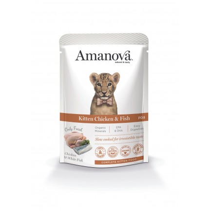 Amanova Kitten Chicken and Fish Wet Food for Kittens