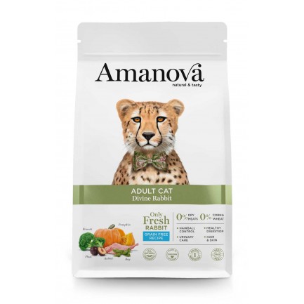 Amanova Adult Cat avec Lapin pour Chats