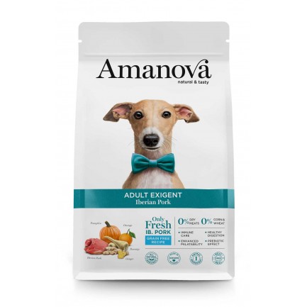 Amanova Adult Exigent avec du porc pour chiens