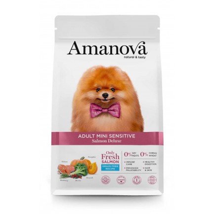 Amanova Adult Mini Sensitive al Salmone per Cani