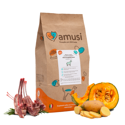 Amusi Agnello Fresco Patate e Zucca Grain Free per Cuccioli