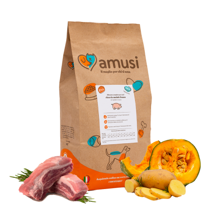 Amusi Cerdo Calabaza y Patatas Grain Free para Perros Pequeños