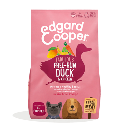 Edgard Cooper con Carne Fresca di Anatra e Pollo per Cuccioli