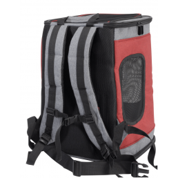 Pet Backpack for Dogs and Cats Grey and Red