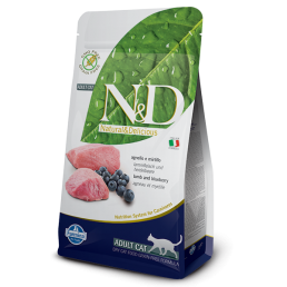 Farmina N&D Grain-Free Adult Cat con Agnello e Mirtillo per Gatti