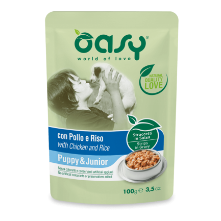 Oasy Straccetti en sauce pour chiots