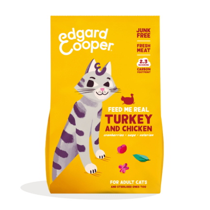 Edgard Cooper Adulto con Pavo y Pollo Fresco para Gatos