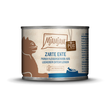 Mjamjam Nourriture humide à la viande de canard pour chats