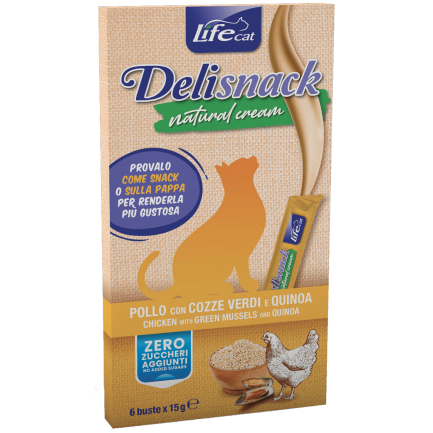 Life Cat Delisnack Natural Cream Snack Naturale per Gatti