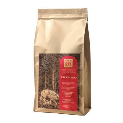 The Red Oak Tacchino e Mirtilli Rossi Grain Free per Cani di Taglia Grande