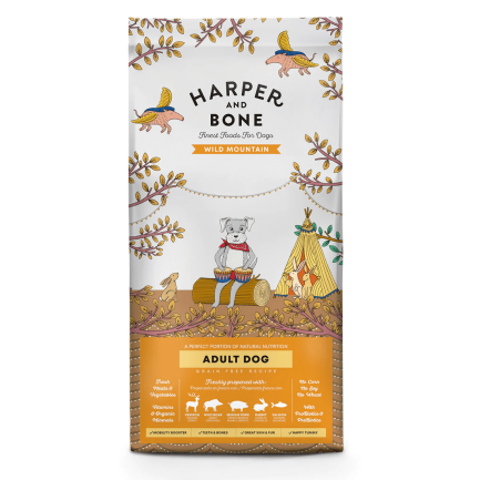 Harper und Bone Wild Mountain Adult Dog Medium und Large für Hunde