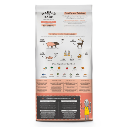 Harper and Bones Wild Mountain Gato esterilizado para gatos adultos