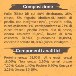 Amusi Pollo Fresco Riso Integrale e Zucca per Cani di Taglia Piccola