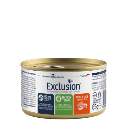 Alimentation humide pour chats Exclusion Diet Intestinal Pork and Rice