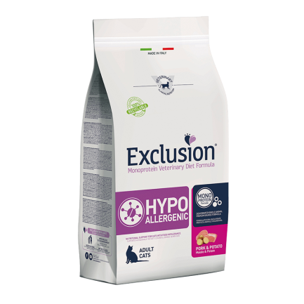 Exclusion Diet Hypoallergenic Pork and Potatoes for Cats