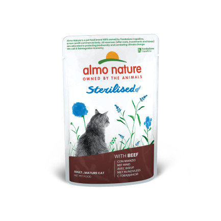 Almo Nature Comida húmeda esterilizada para gatos