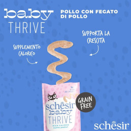 Schesir Baby Thrive Suplemento de Pollo con Hígado para Gatitos