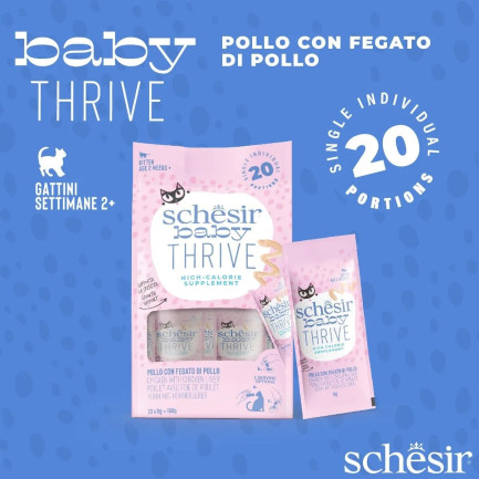 Schesir Baby Thrive Huhn mit Leber Supplement für Kätzchen