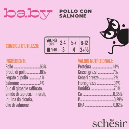 Schesir Baby Alimento Húmedo Completo para Gatitos