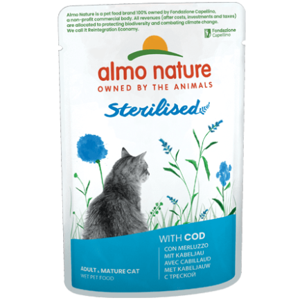 Almo Nature Comida húmeda esterilizada para gatos