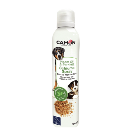 Champú seco protector para perros con neem y sándalo