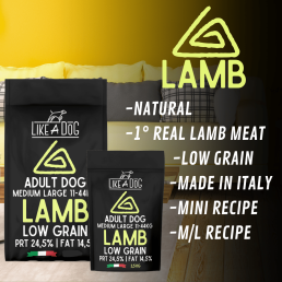 Like A Dog Low Grain Lamb Medium Large per Cani