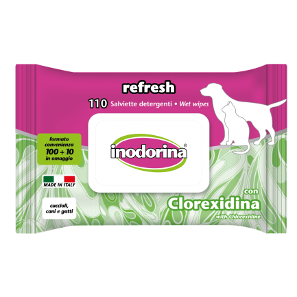 Inodorina Toallitas Refrescantes para Perros y Gatos