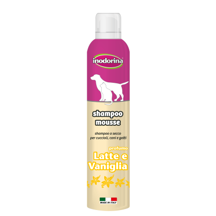 Inodorina Shampoo Mousse a Secco per Cani e Gatti