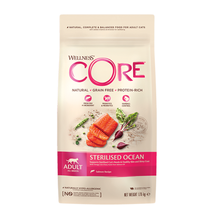 Wellness Core Sterilised Ocean avec saumon pour chats